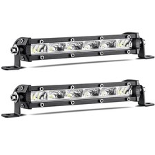 6 Inch Slim LED Light Bar Pods Small Spot Flood Offroad Driving Fog Work 2