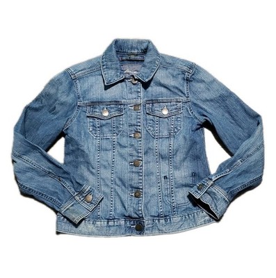 Eddie Bauer Women's Blue Jean Denim Jacket Medium Wash 98% Cotton Size Small