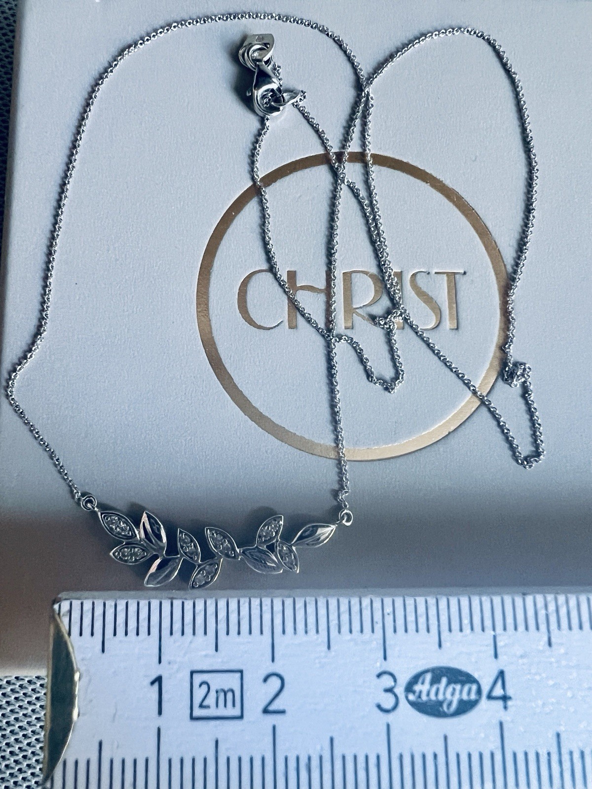 Christ Kette Weissgold 585 Diamanten 0,09 Karat NEU