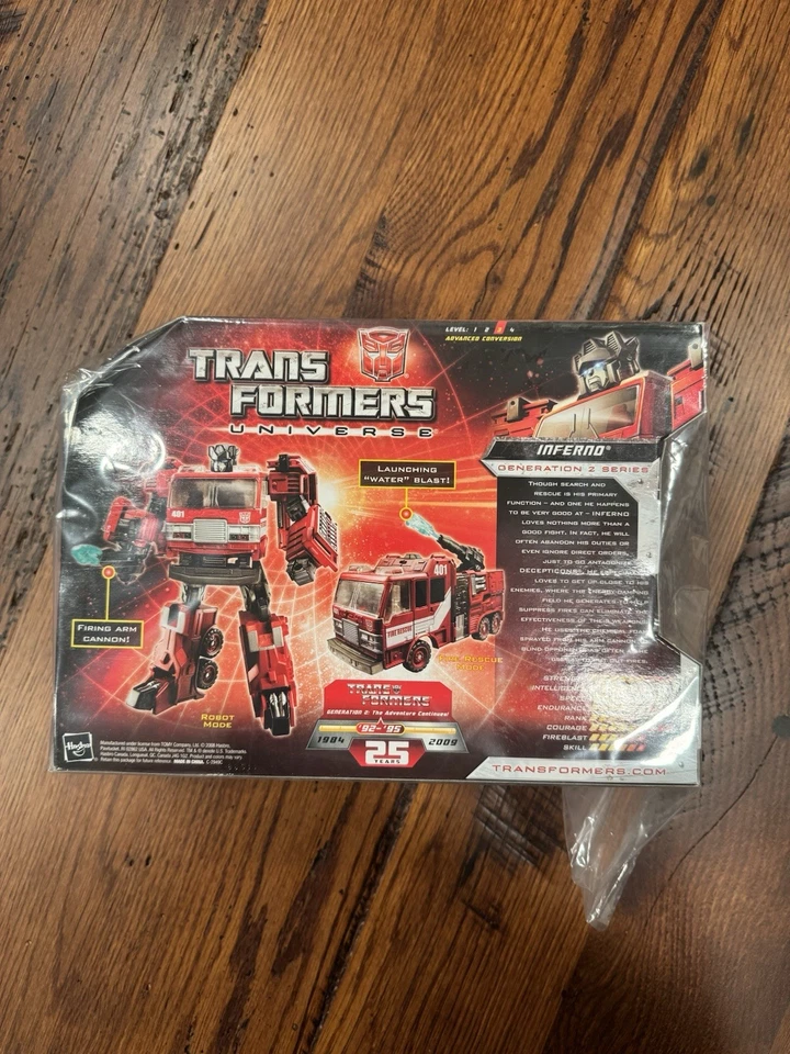 Transformers Universe Inferno 25th Anniversary,2008 Voyager Class, MISB New - Image 2 of 4