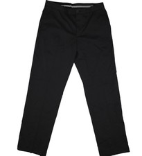 Amazon Essentials Pants Mens 36x34 Black Classic Stretch Flat Front Dress Chino