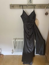 Black Sequinned  Prom Dress Size 12 UK worn once beautiful cut. 