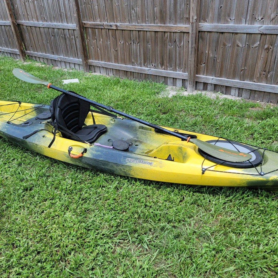 West Marine Pompano 120 сидячий рыболовный каяк + аксессуары - Изображение 4 из 4