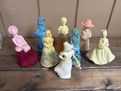 Vintage Avon Ladies Girls Lot Of 9 Collectable Cologne Perfume Decanters