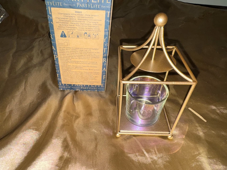 OVP! Neu! PartyLite Votivkerzenhalter Teelichthalter Champagnerlaterne P93013 - Bild 1 von 1