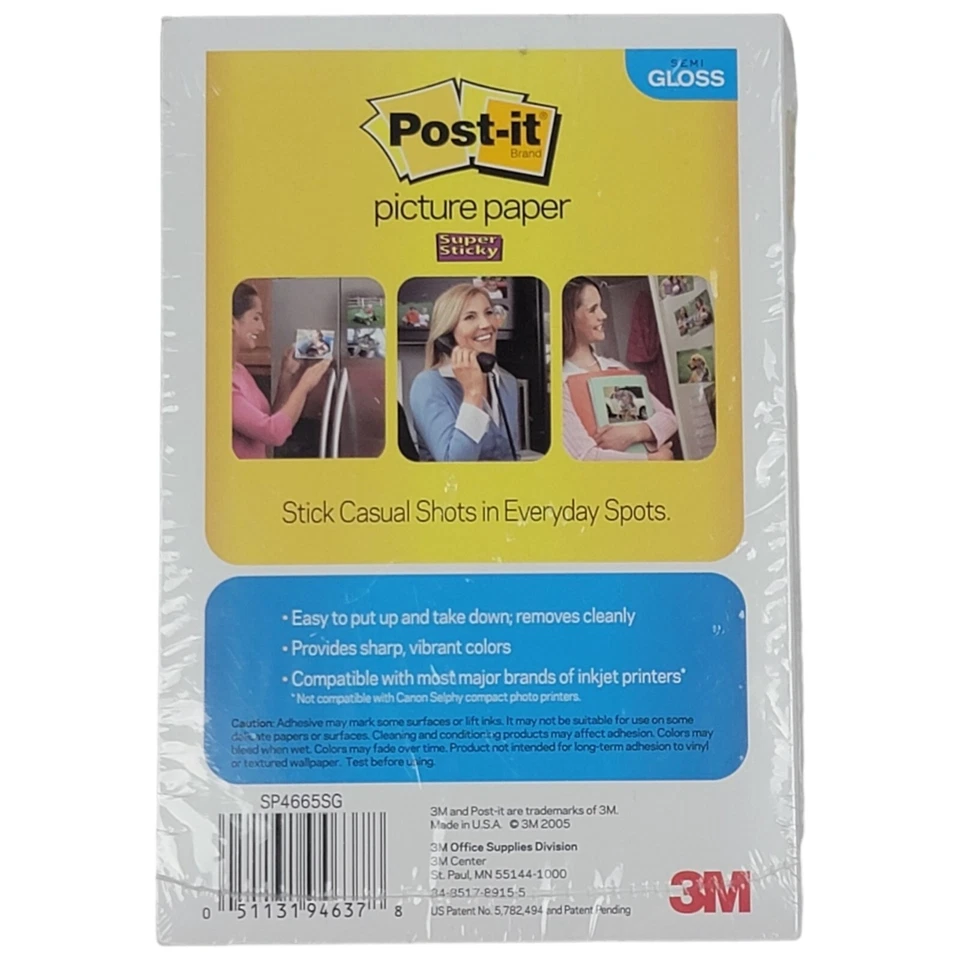 Post-it Picture Paper Semi Gloss 65 Sheets 4" x 6" - Image 2 of 3