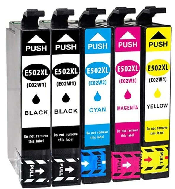 5 cartouches compatibles pour Epson WorkForce WF-2860, WF-2860DW Série JUMELLES