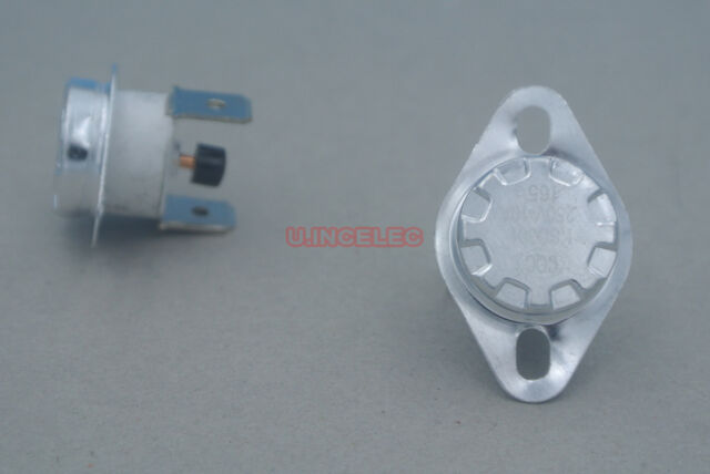 5pcs Manual Reset Temperature Switch 165 °C NC Bimetal disc thermostat KSD301
