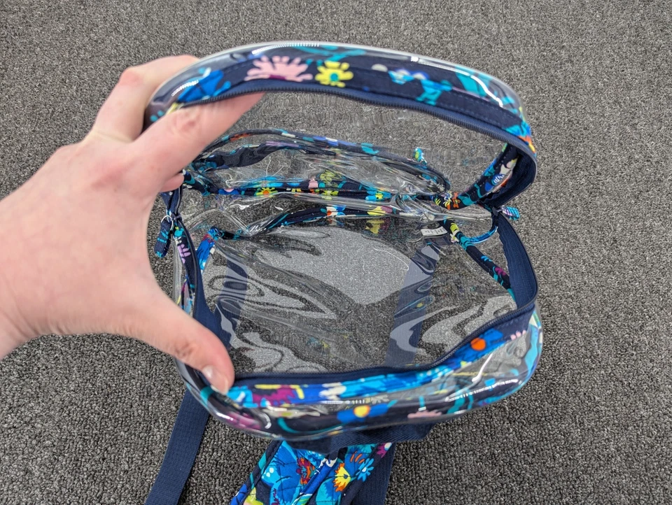 Mochila de transporte Vera Bradley claramente colorida para estadio Moonlight Garden Foto 4 de 4