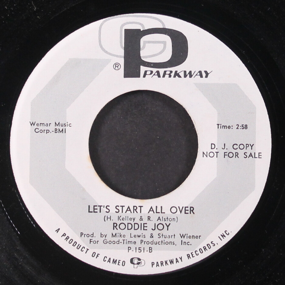 RODDIE JOY: i want you back / let's start all over PARKWAY 7