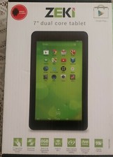 Zeki TBDG734B 7 in Dual Core Android Tablet 8gb - New In Box