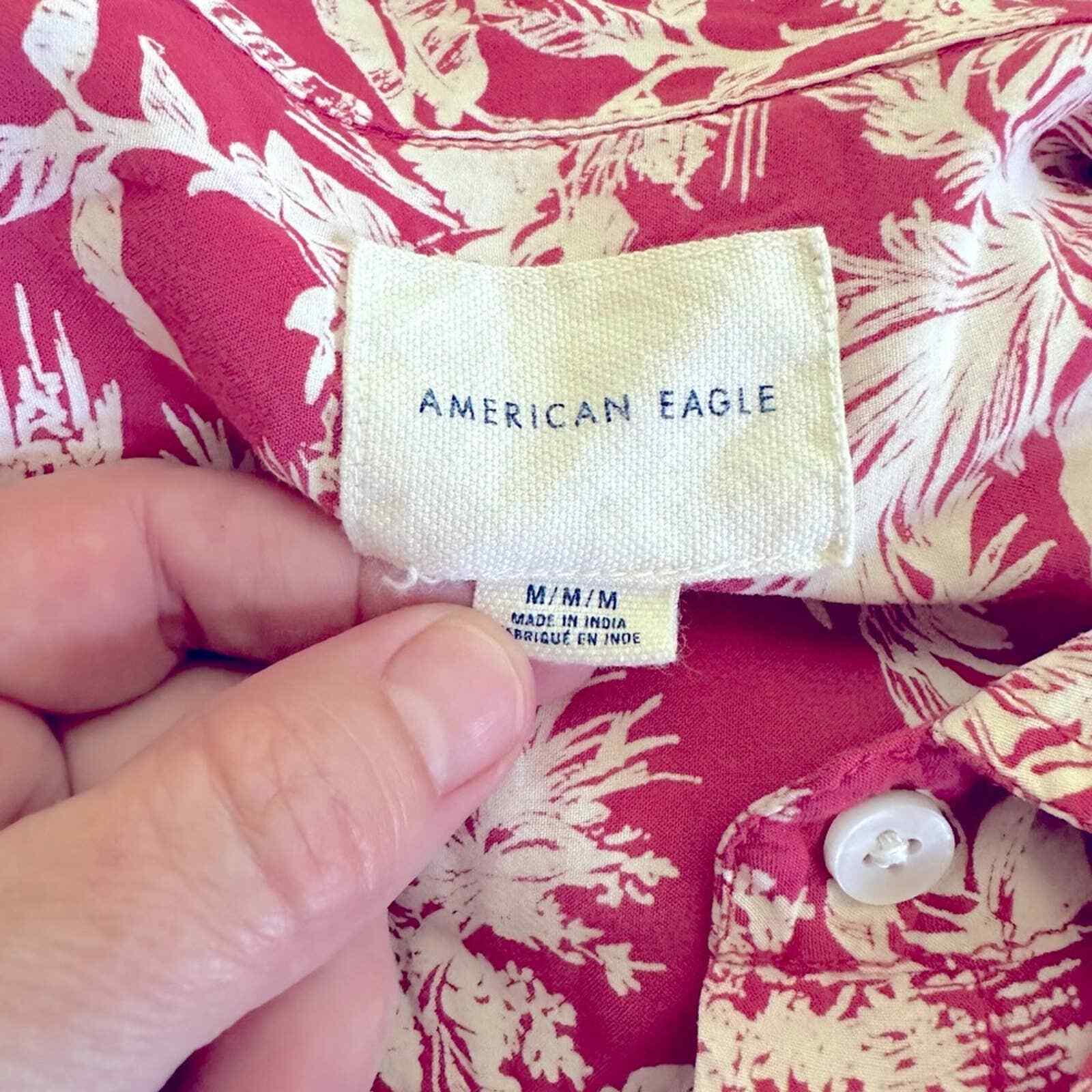 American eagle raspberry reddish pink tropical pr… - image 6