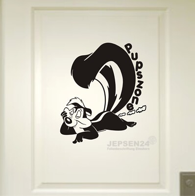 Aufkleber Stinktier Pups Zone 25cm P2 Toiletten Türaufkleber WC Bad Wandtattoo