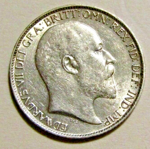 1902 Great Britain 6 Pence Au Silver Coin