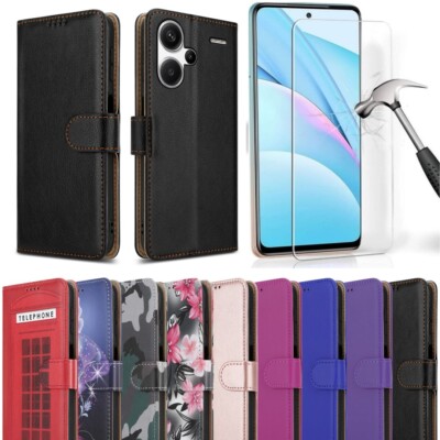 Hülle für Xiaomi Redmi Note 13 Pro+ Plus Leder Wallet Handyhülle & Displayglas
