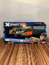 ZURU X-SHOT REFLEX 6 ROYALE EDITION BLASTER ROTATING BARREL 16 DARTS NEW