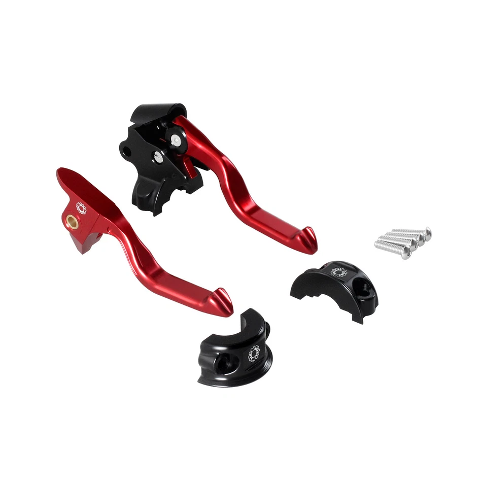 Red Easy Pull Clutch Brake Hand Levers for Harley 18-24 Softail FXST FXBB FXLRST Foto 3 de 4