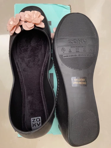 Zaxy Flowers Grendene Black