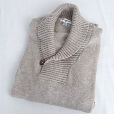 Shawl Collar Sweater Size XL. Oatmeal Buff Tennis Old Money Goodfellow and Co
