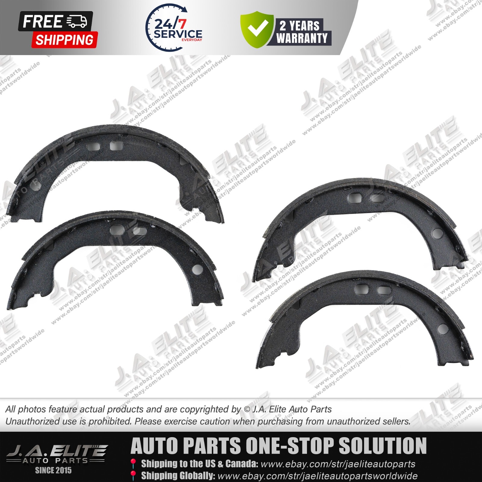 3pcs Parking Hand Brake Shoe & Repair Parts kit fit Maserati Ghibli Quattroporte