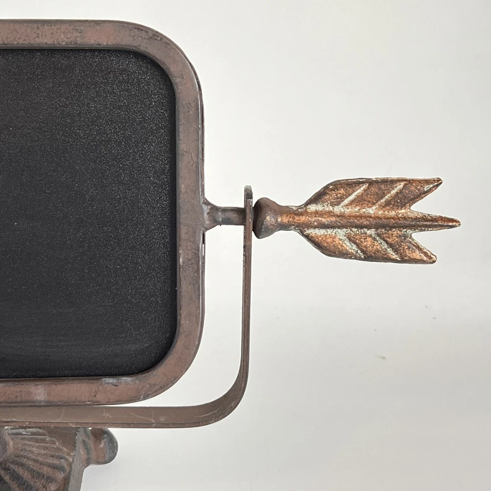 Tabletop Chalkboard Sign Rustic Metal Frame Countertop Message Board Note Clip - Image 4 of 4