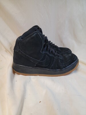 Nike Air Force One High LV8 GS Black Gum Suede 807617-002 #5Y