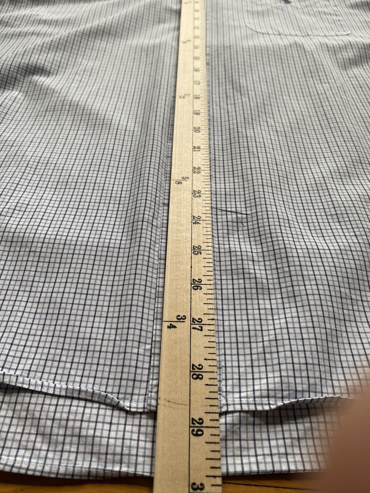 Camicia Ralph Lauren uomo XLarge bianca a quadri Bartlett manica corta cotone pony