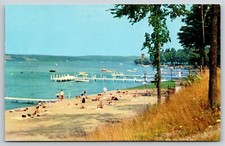 Chautauqua Lake New York~View Of North Shore & Miller Bell Tower~Vtg Postcard