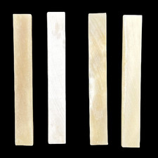 4x Camel Bone Guitar Saddle 3-3/8"x7/16"x5/32"(85x11x4mm) Unbleached Luthier Nut