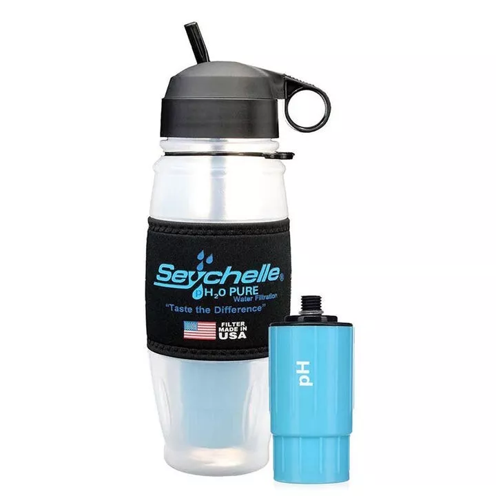 Seychelle 64oz pH20 Alkaline Water Filter Pitcher (Includes Filters) and 28oz Se - Image 4 of 4