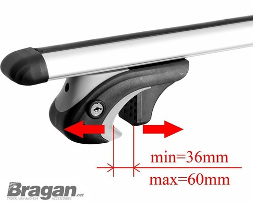 Barras transversales negras + topes de carga para Renault Trafic 2022+ barras de techo de aluminio - Imagen 4 de 12