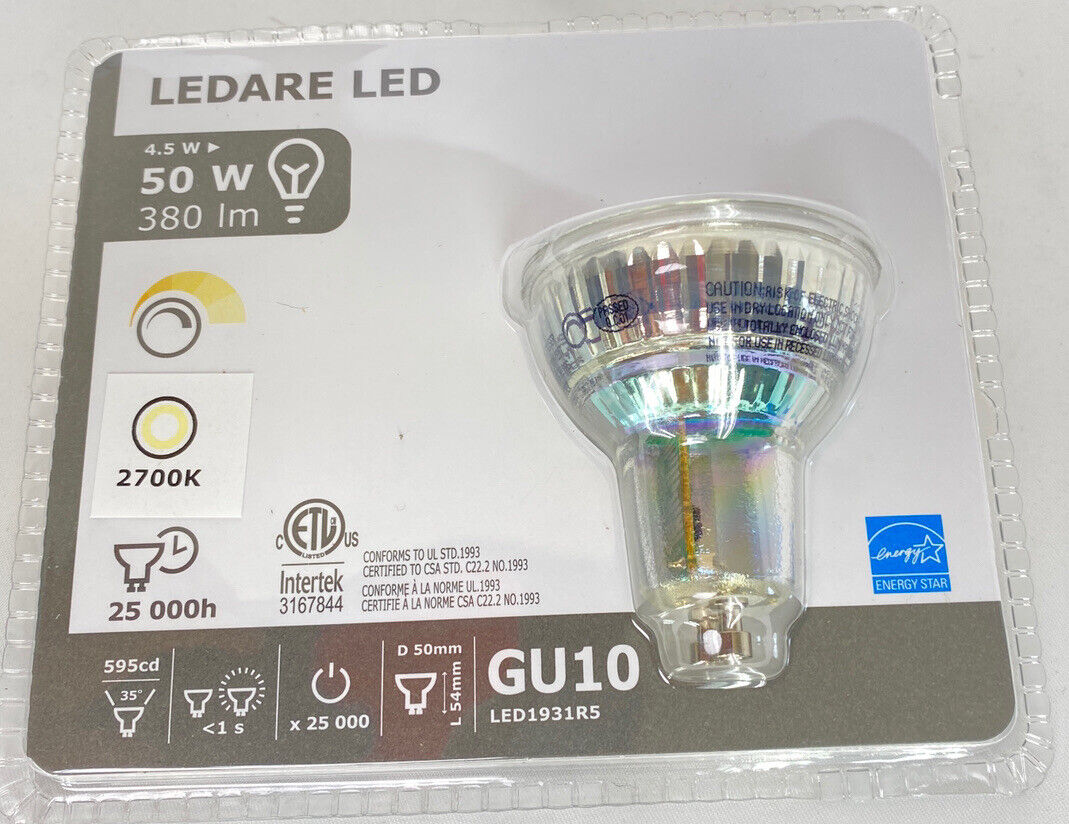 Skelne session Fare Ikea Ledare LED GU10 LED1708R5 120 V 400 LM 5.3W 2700 Kelvin for sale  online | eBay