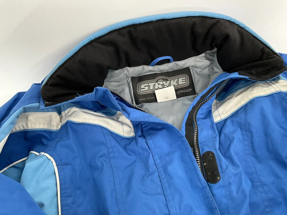 Chaqueta para mujer Stryke by Spyder talla 10 abrigo azul poli nailon cremallera completa YGI I3-34 Foto 3 de 4