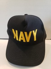 U.S. NAVY Navy Blue Snapback Hat Cap Made in USA