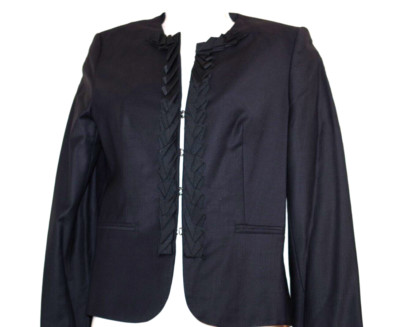 IPEKYOL  Black Wool Blend Blazer Jacket Size:6