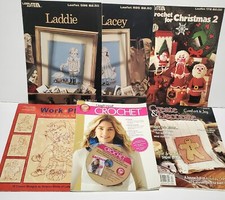 Lot 6 of Needlework Booklets, Leaflets, Mag. Crochet, Cross Stitch, Embroidery