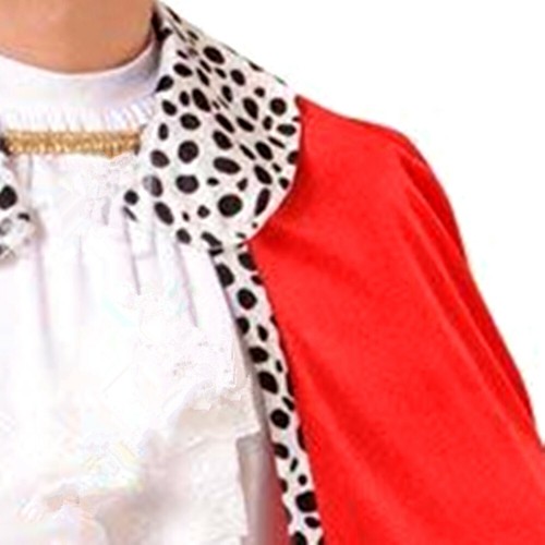 King Robe Christmas Costume Fancy Dress Adult King Medieval Red Cloak Halloween - Picture 2 of 2