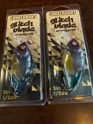 CRANKBAIT 3'' 1/2oz. SASSY Glitch Blade depth: 3-5' Lot x2pks Lunkerhunt