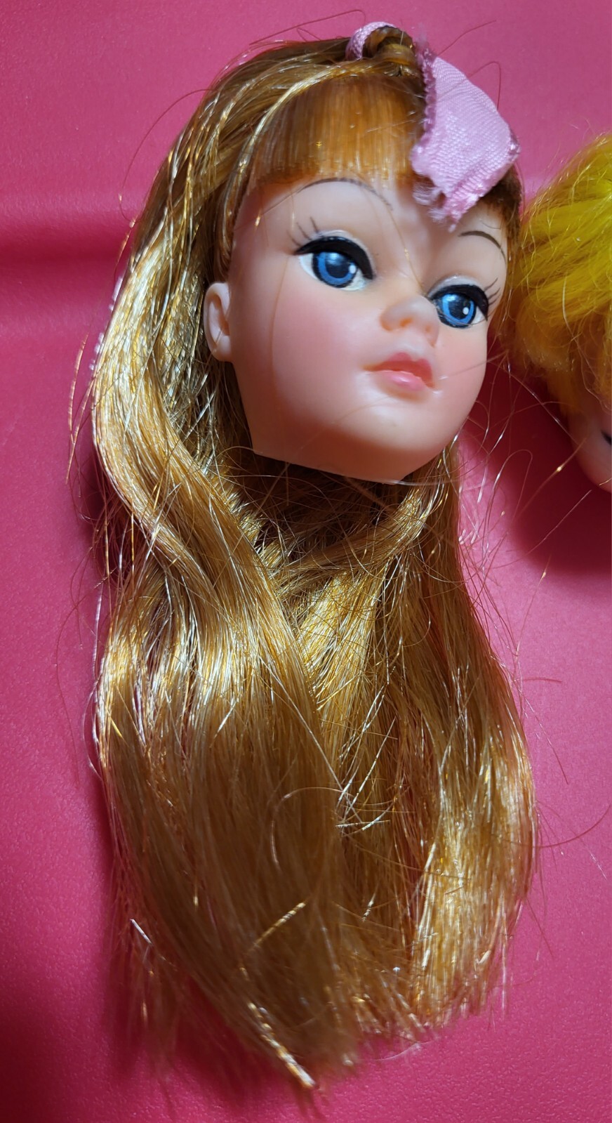 4 vintage doll heads Lot Tiny Terry, Jan & Finger Ding Betty Remco