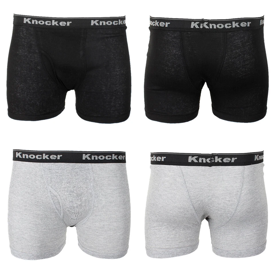 Knockers Men's 2 Pack Cotton Spandex Boxer Briefs