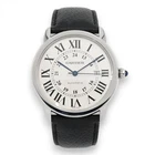 CARTIER RONDE SOLO WSRN0022 SILVER ROMAN DIAL AUTOMATIC WRISTWATCH SS FULL SET