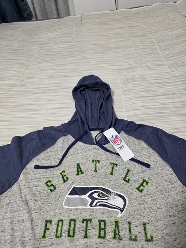 NWT NFL Team Apparel Seattle Seahawks Short Sleeve Hooded Shirt Mens L - Picture 3 of 5
