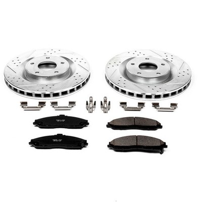 PowerStop Disc Brake Kit - Front - Fits Cadillac XLR 2005-2007, Chevrolet Corvet