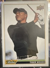 Upper Deck 2023 Golf Retro Tiger Woods R-1 Sports Trading Card