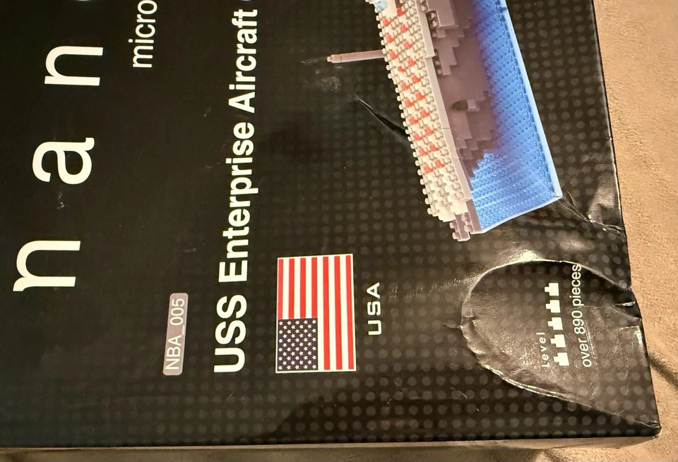 Nano Block USS Enterprise Aircraft Carrier Set New, Unopened. - Image 3 of 4