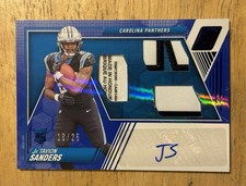 2024 Zenith Ja’Tavion Sanders Blue RPA /25 Laundry Tag Rookie Card Panthers RC
