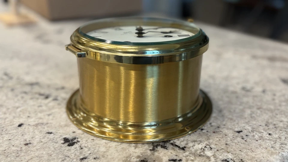 Juego de reloj y barómetro Schatz Royal Mariner Ship's Strike impecable Foto 4 de 4