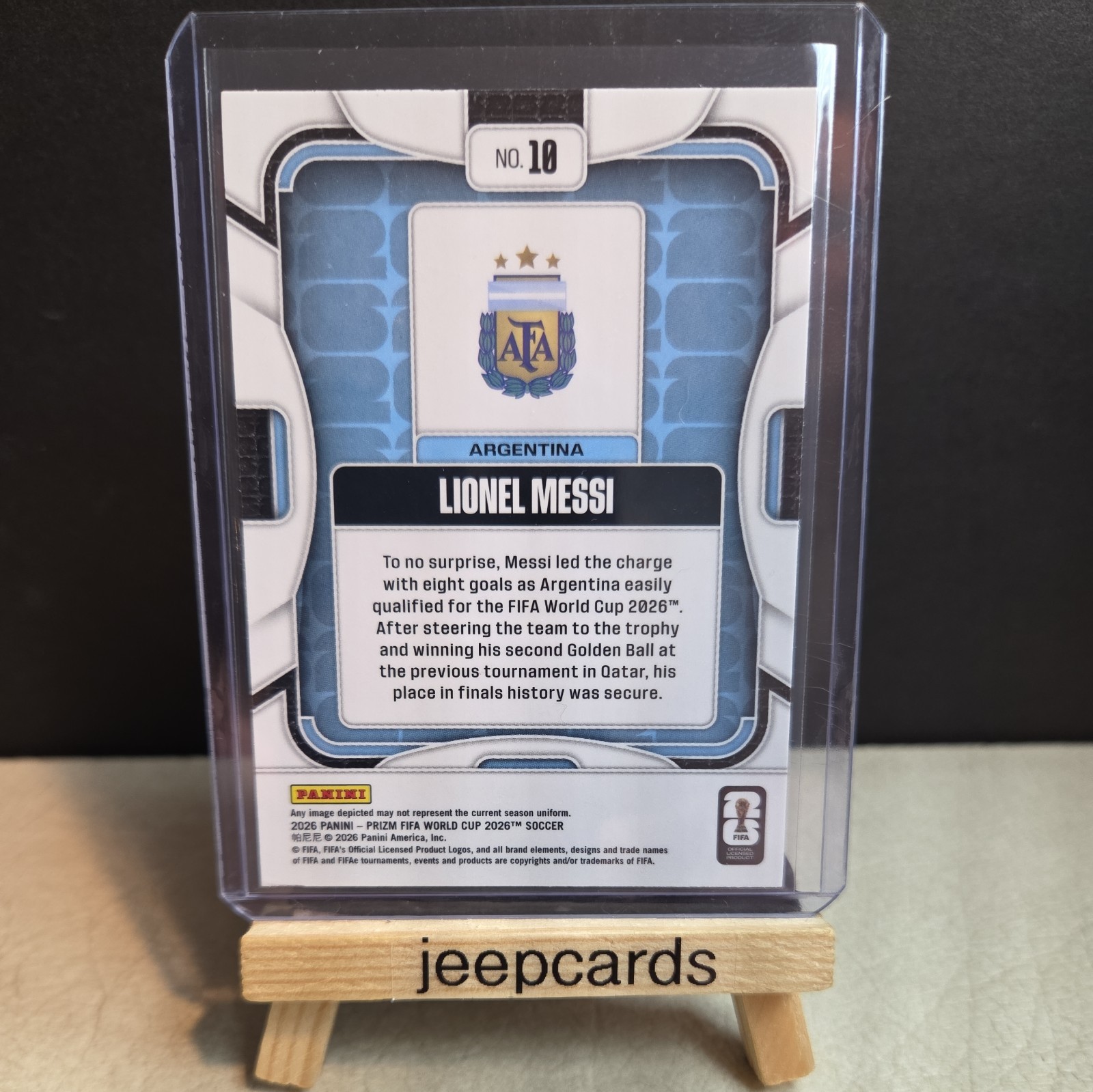 LIONEL MESSI 2026 Panini Prizm FIFA World Cup Argentina 🇦🇷 #10 view 2