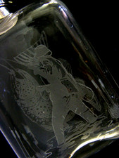 MINT ENGLISH STERLING SILVER HIP FLASK 2016 FLY FISHING 250g ETCHED