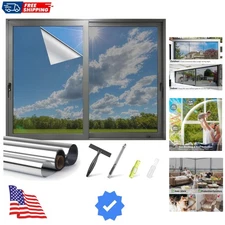 One Way Window Privacy Film Reflective Mirror Home Window Tint, Daytime Priva...